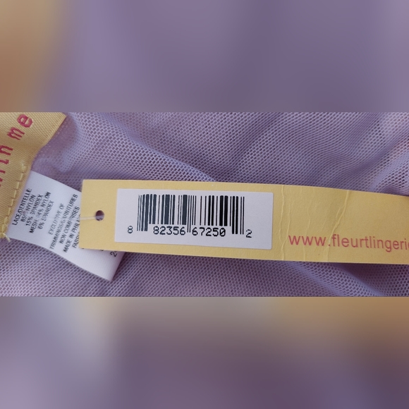 Fleur't with Me Keyhole Lace with Mesh Babydoll Set - M - Lavender Mist - Picture 3 of 4